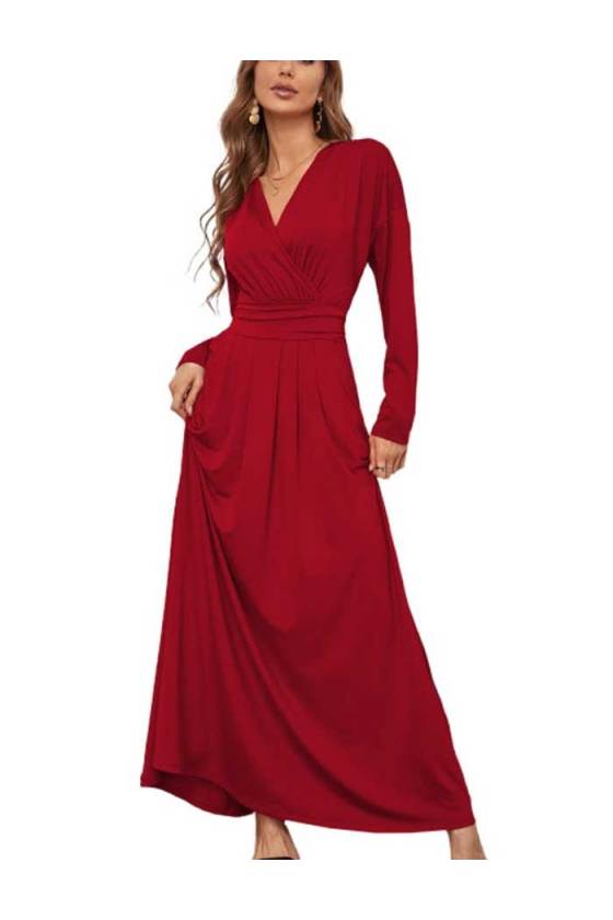 Vestido largo Red de fiesta noche escote V elegancia