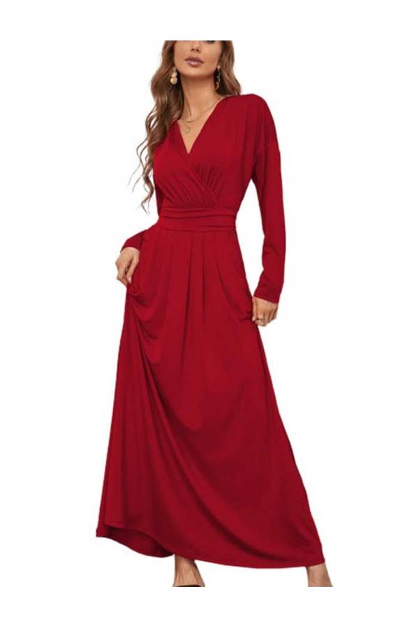 Vestido largo Red de fiesta noche escote V elegancia