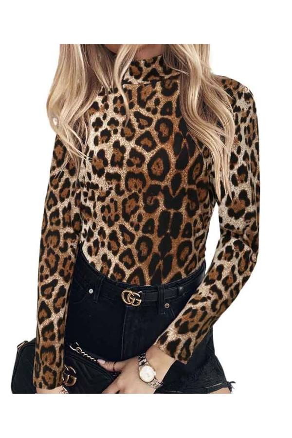 Camiseta básica leopardo suave Catrina