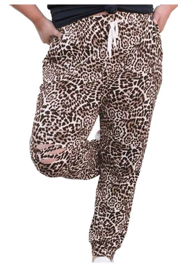 Pantalón deporte leopardo tallas grandes juvenil