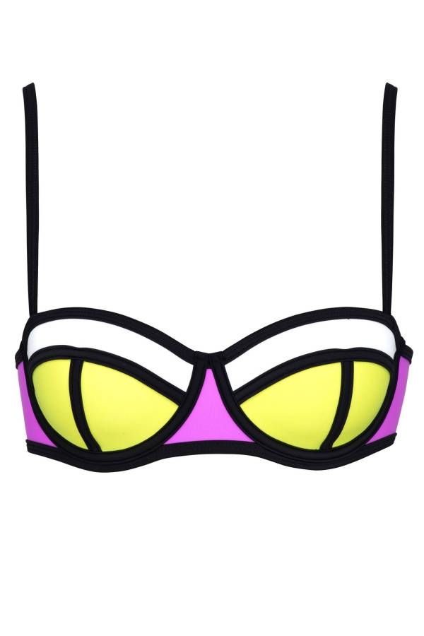 Bikini Neopreno block color lila y amarillo online
